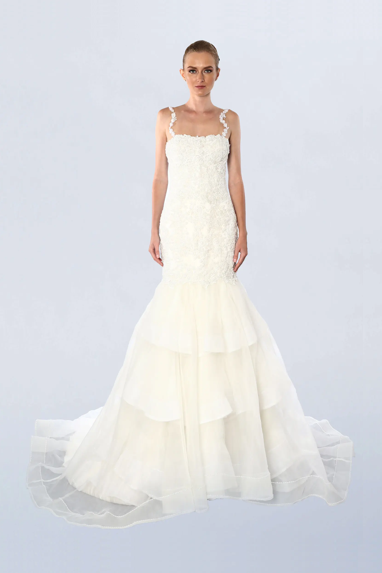 Ivory lace mermaid gown