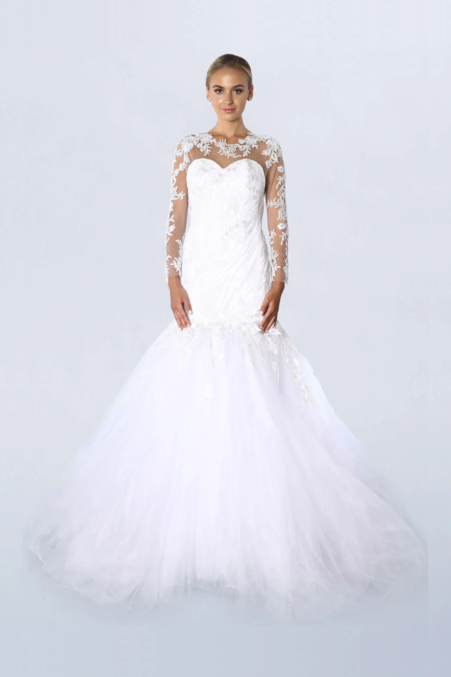 White mermaid gown
