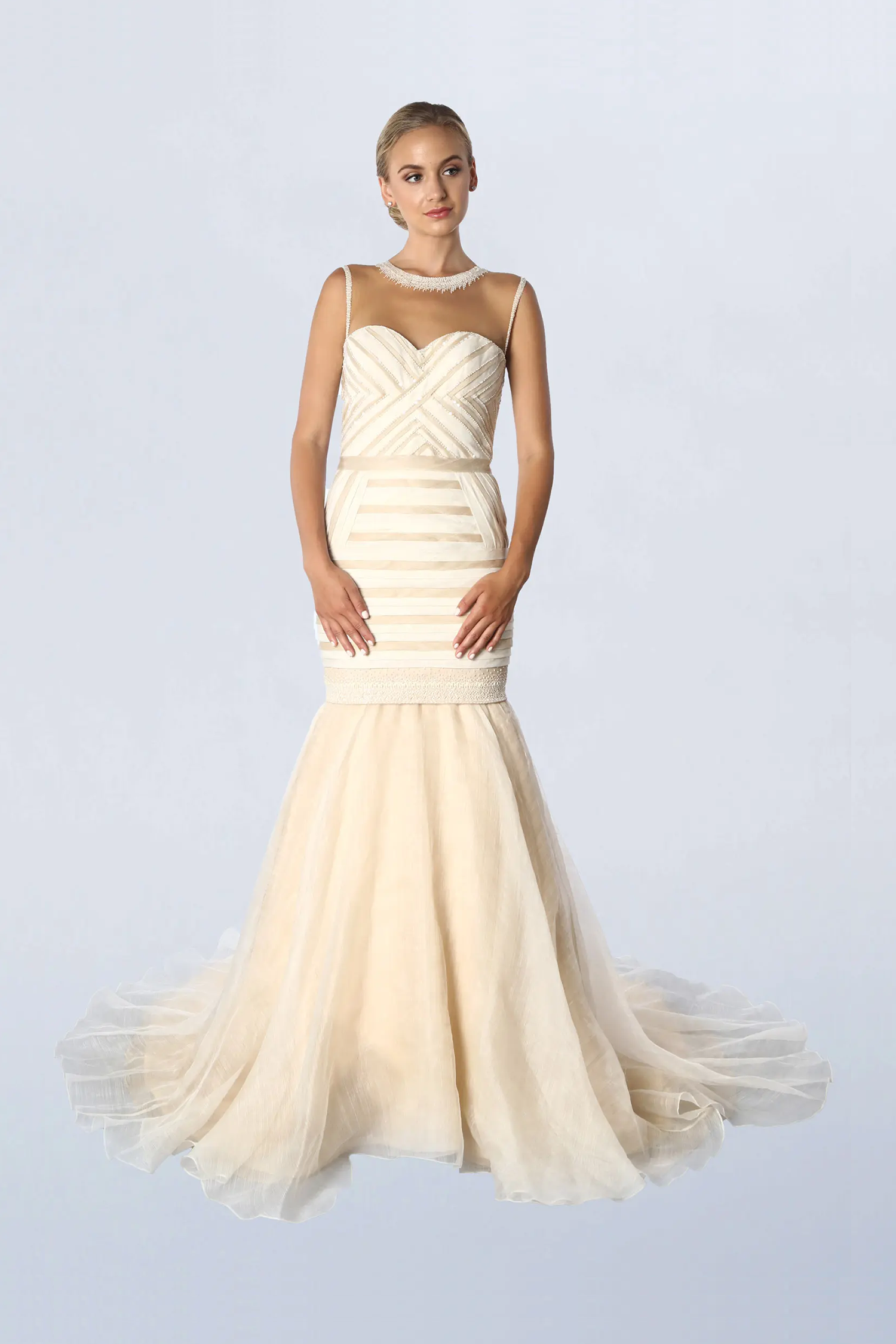 Beige mermaid gown