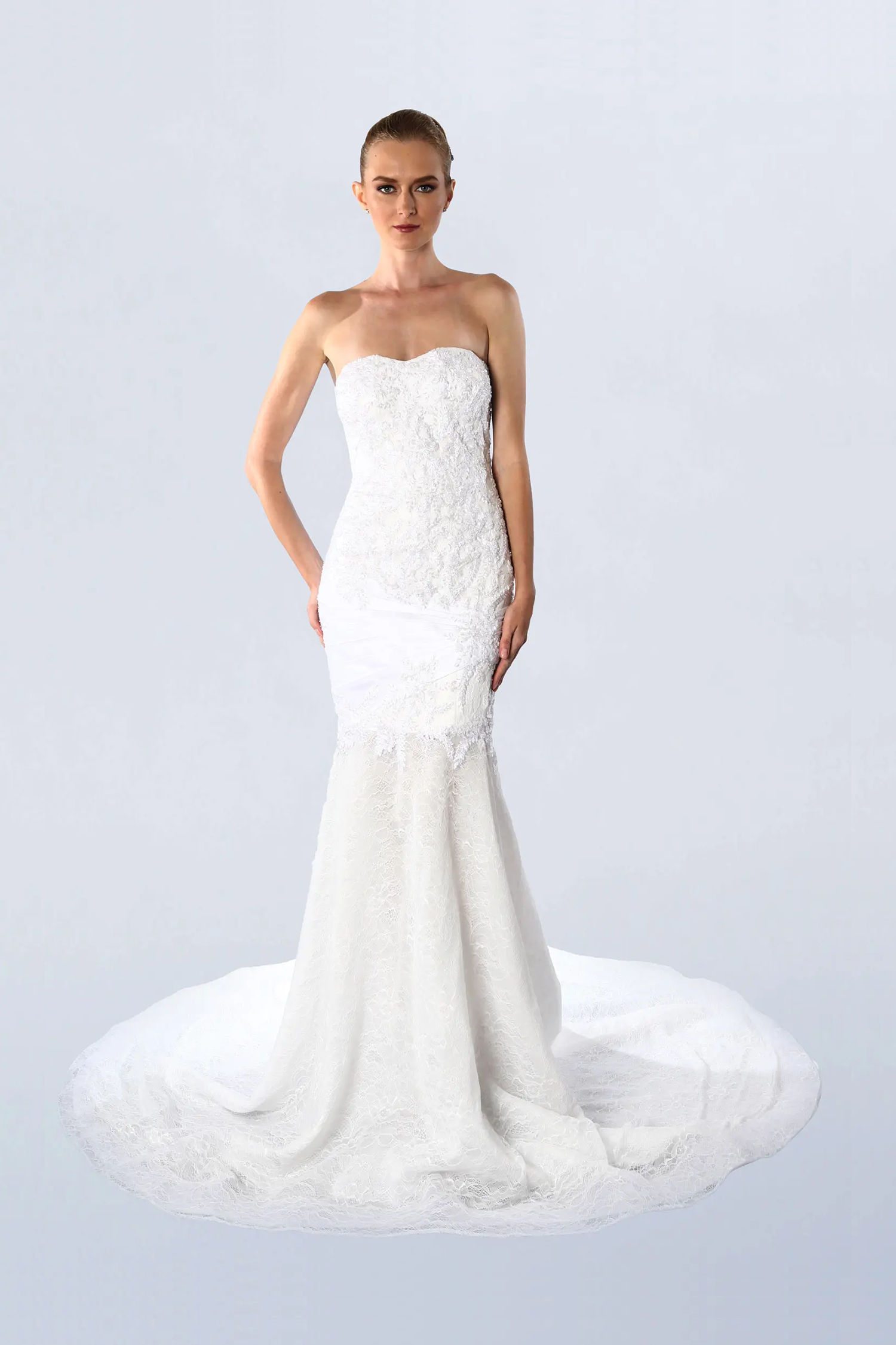 White mermaid gown