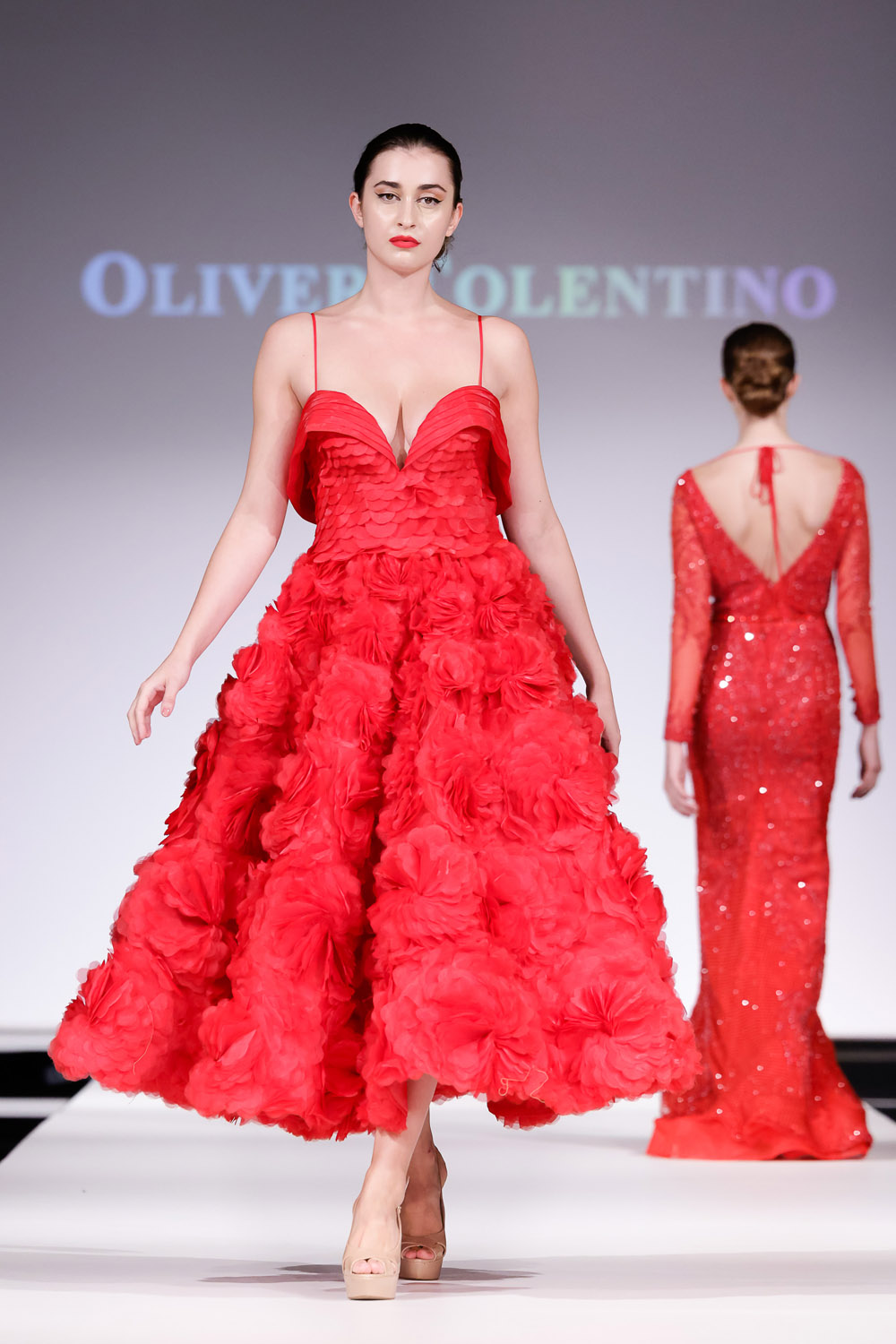 Red ball skirt dress