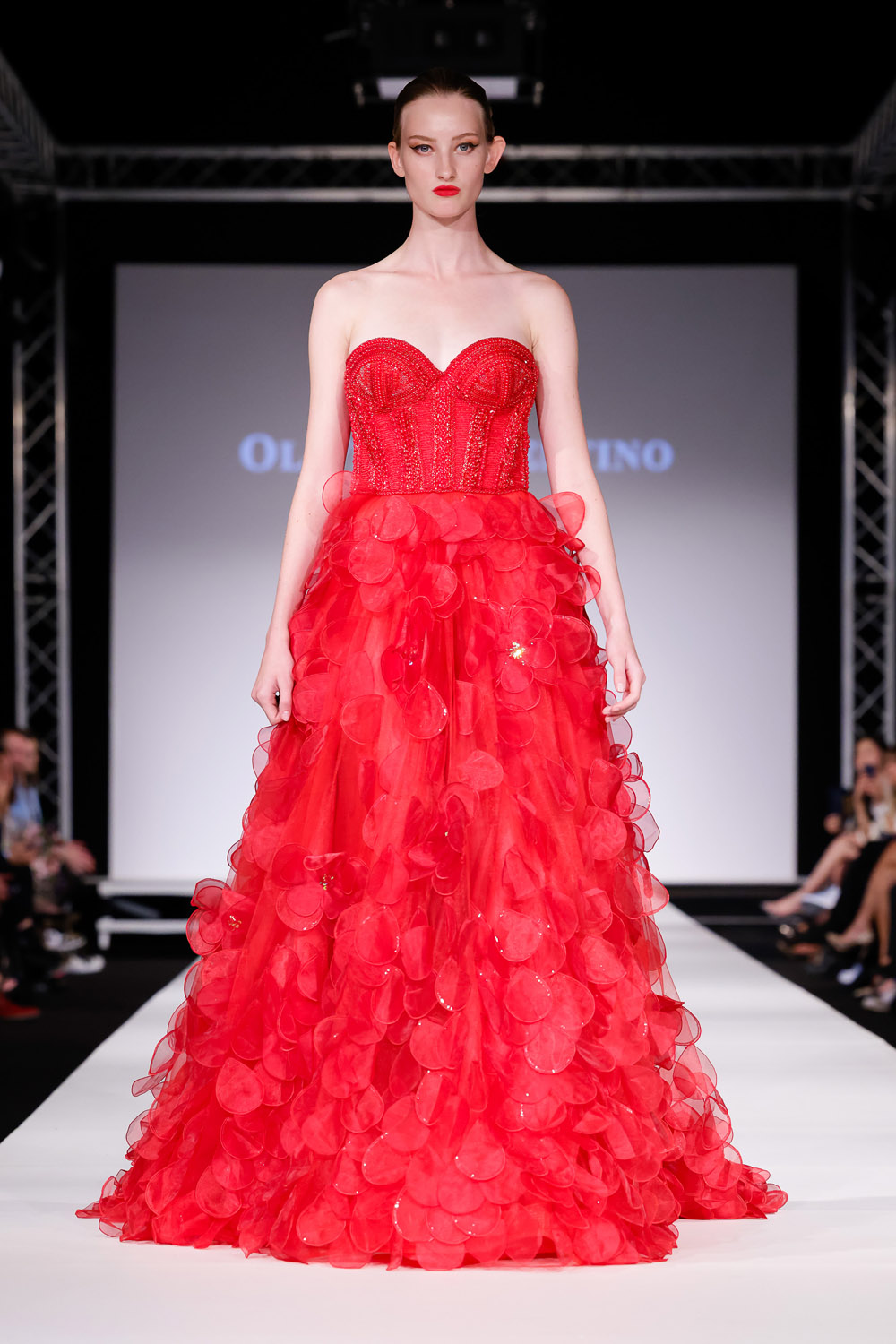 Red ball gown